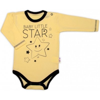 Baby Nellys Body dlouhý rukáv žluté Baby Little Star – Hledejceny.cz