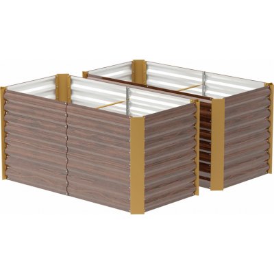 Outsunny 2 odolné vyvýšené záhony 120 x 60 x 60 cm | hnědé – Hledejceny.cz