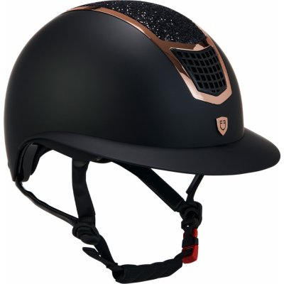 Equestro Helma jezdecká Eclipse Stone Mat Wide Visor navy rose gold – Zboží Mobilmania