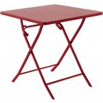 Hesperide skládací kovový zahradní stůl Greensboro 70x70x71cm červený – Sleviste.cz