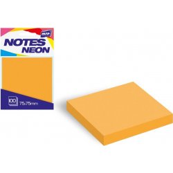 UNIPAP bloček samolepící 75x75mm 100 listů oranžový neon 7500890 170201
