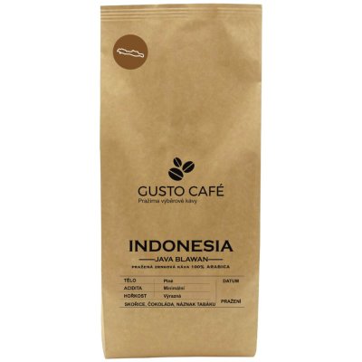 Rodinná pražírna Gusto Café Indonesia Java Blawan zrnková 80 g – Hledejceny.cz