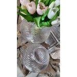 Skleněná průhledná váza Stripes S - Ø 15*12,5 cm - J-Line by Jolipa – Hledejceny.cz