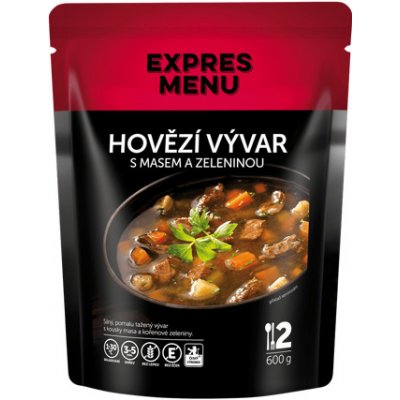 Expres Menu Hovězí vývar s masem a se zeleninou 600 g – Zboží Dáma