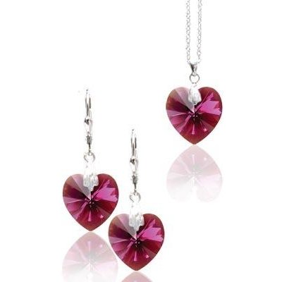 Srdcová souprava CR SW 10 s krystaly Swarovski Elements – Zboží Mobilmania