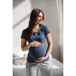 Těhotenské tričko Belly Dark Blue kr.rukáv – Zboží Dáma