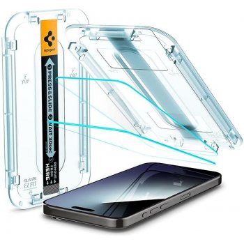 Spigen Glass tR EZ Fit 2 Pack, transparency - iPhone 15 Pro AGL06892