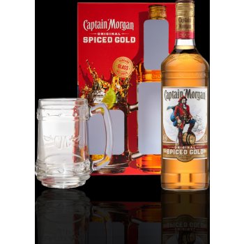 Captain Morgan Original Spiced Gold 35% 0,7 l (dárkové balení korbel)