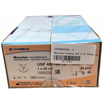 Monolac monofil fialový 4/0 (EP1,5) 45 cm DS15, 24 ks v balení – Zboží Dáma