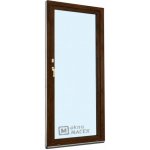 Kömmerling balkonové dveře 70 AD OS levé tmavý dub/bílá 70 x 200 cm oboustranná klika + FAB + hliníkový práh – Hledejceny.cz
