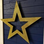 Decoled zlatá hvězda dutá 80 cm – Hledejceny.cz