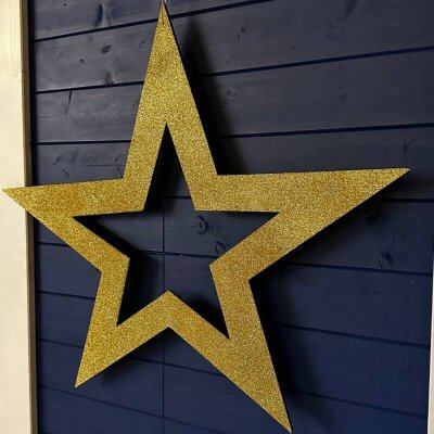 Decoled zlatá hvězda dutá 80 cm – Hledejceny.cz