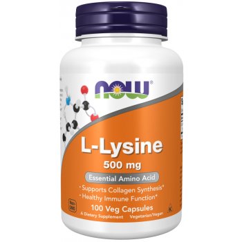 Now Foods L-Lysine 500 mg 100 Veg kapslí