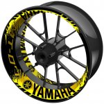jednodílné polepy na kola YAMAHA MT-07 černo-žlutá