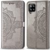 Pouzdro a kryt na mobilní telefon Samsung PROTEMIO 25439 ART Peňaženkový kryt Samsung Galaxy A42 ORNAMENT šedý