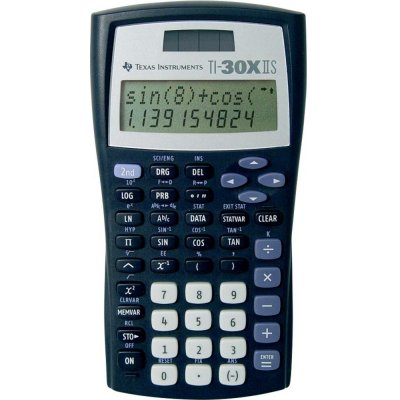 Texas Instruments TI 30 X II S kapesní kalkulačka, na baterii, solární napájení, černá – Sleviste.cz