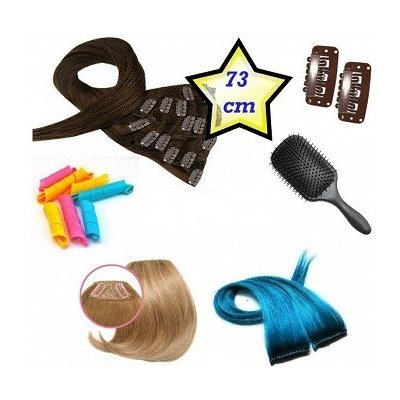 Clip in deluxe balíček clip vlasy 73cm REMY pravé lidské platina červená dlouhé úzké – Sleviste.cz