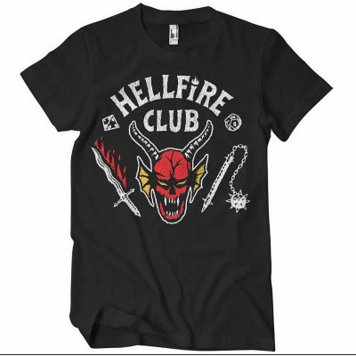 tričko Stranger Things Hellfire Club Logo STR04724TSB2X – Zboží Mobilmania