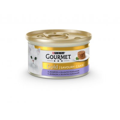 Gourmet Gold Cat Savoury Cake jehně fazolky 85 g – Hledejceny.cz