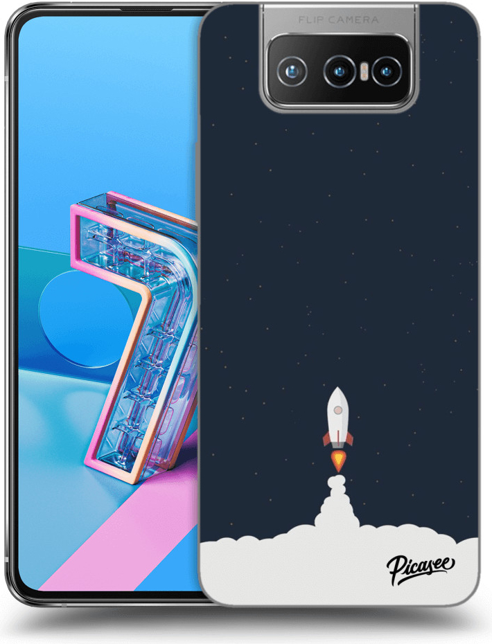 Pouzdro Picasee silikonové Asus Zenfone 7 ZS670KS - Astronaut 2 čiré