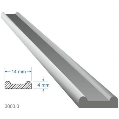 Pásovina plochá B, 14 x 4 x 2000 mm, měkká, cena za KUS (2m) – Zboží Mobilmania