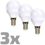 Solight žárovka LED E14 6W miniGLOBE teplá bílá ECOLUX WZ433-3 3ks – Zboží Živě