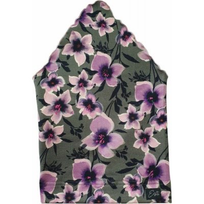 ESITO Dívčí šátek na hlavu Purple flower zelená – Sleviste.cz