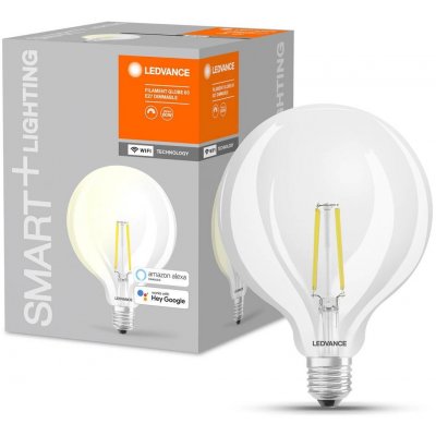 LEDVANCE Chytrá LED filamentová žárovka SMART+ WIFI, E27, G125, 5,5W, 806lm, 2400K, teplá bílá SMART+ WIFI – Hledejceny.cz