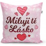 Sablio Polštář s potiskem Miluji tě lásko 40x40 – Zboží Mobilmania