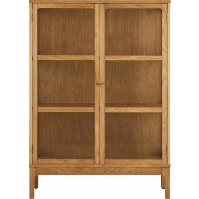 House Nordic Zamora dřevěná prosklená 126 cm hnědá – Zboží Dáma