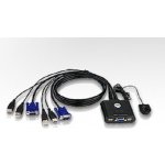 Aten CS-22U Datový přepínač 2-port KVM USB mini, 1m kabely, DO – Sleviste.cz