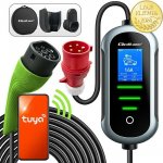 Qoltec 52720 Mobilní nabíječka 2 v 1 Typ 2 11kW 400 V CEE 16A Wi-Fi TUYA SMART LIFE Nastavitelný proud 5 m kabel | Zboží Auto
