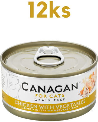 Canagan Cat Kuře se zeleninou 12 x 75 g