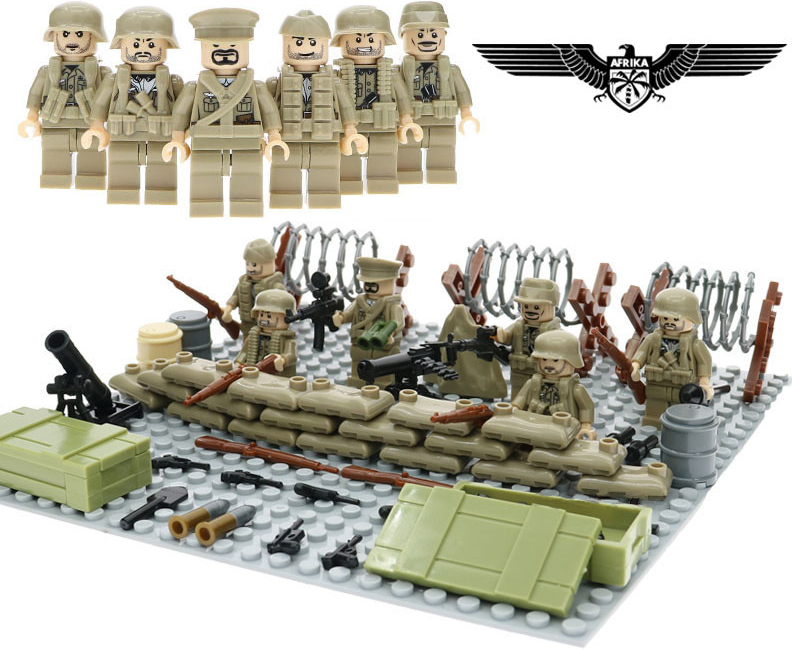 Figurky / Minifigurky WW2 vojáci 2. světová válka německá armáda  Afrikakorps LEGO kompatibilní sada 6ks + příslušenství od 299 Kč -  Heureka.cz