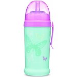 Canpol babies sportovní nevylévací hrneček se slámkou motýlek tyrkysová 350 ml – Sleviste.cz