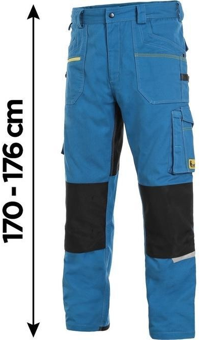 Canis CXS Stretch Kalhoty do pasu zkrácené na výšku 170-176cm pánské  středně modrá-černá od 868 Kč - Heureka.cz