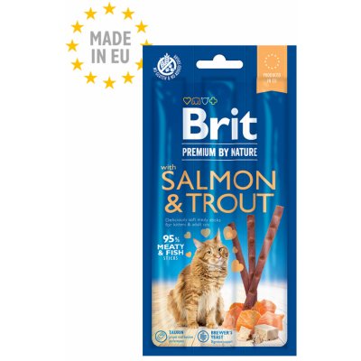 Brit Premium by Nature Cat 3 Sticks Salmon & Trout 15 g – Zboží Mobilmania