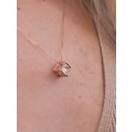 Pan Perla Stříbrný náhrdelník ve tvaru srdce s perlou 91/STR7 Růžová – Zboží Dáma