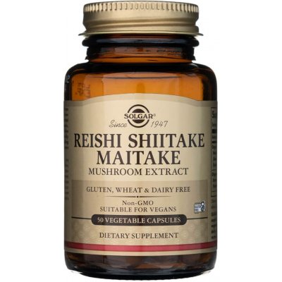 Solgar Reishi Shiitake Maitake Mushroom Extract 50 kapslí – Hledejceny.cz