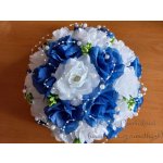 Kytice na auto - bílé a modré růže, nebo na přání – Zboží Mobilmania