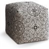 Sedací vak a pytel Sablio taburet Cube bílé mehendi 40x40x40 cm