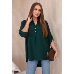 Fashionweek italská halenka vzdušná, elegantní K11817 zelená – Sleviste.cz