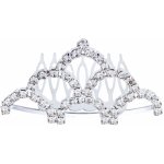 Stříbrný zdobený hřebínek do vlasů ve tvaru korunky s obloučky - Clayre & Eef – Sleviste.cz