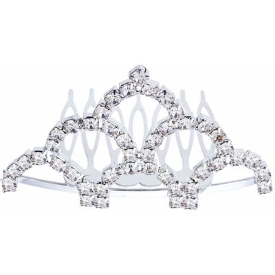 Stříbrný zdobený hřebínek do vlasů ve tvaru korunky s obloučky - Clayre & Eef – Sleviste.cz