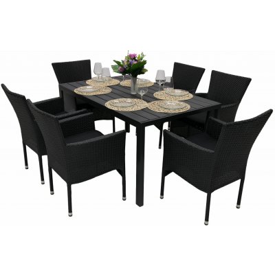 DEOKORK Zahradní ratanová sestava PALERMO 1+6 stůl 150x90 cm – Hledejceny.cz