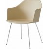 Jídelní židle &Tradition Rely HW33 s područkami chrom / beige sand
