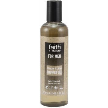 Faith For Men přírodní sprchový gel BIO zázvor limeta 250 ml