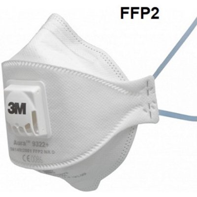 3M Filtrační polomaska 9322, s výdechovým ventilkem, FFP 2 – HobbyKompas.cz