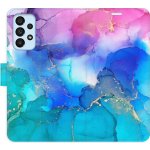 Pouzdro iSaprio Flip s kapsičkami na karty - BluePink Paint Samsung Galaxy A33 5G – Zbozi.Blesk.cz