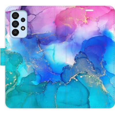 Pouzdro iSaprio Flip s kapsičkami na karty - BluePink Paint Samsung Galaxy A33 5G – Zboží Mobilmania